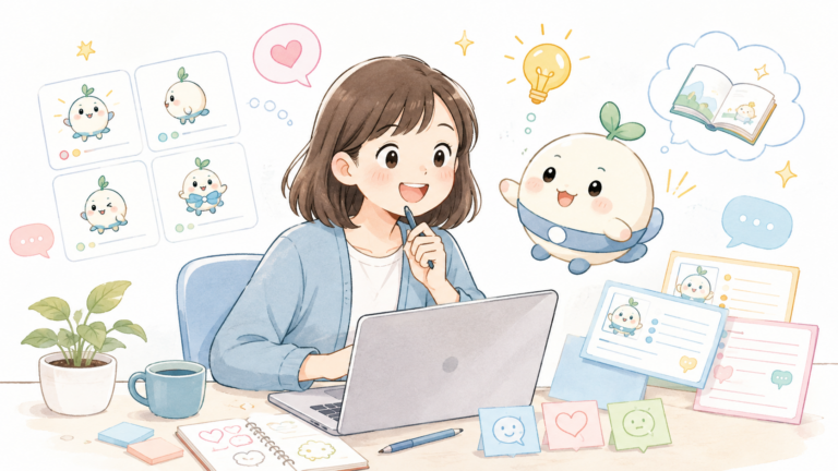 生成AIを使って企業キャラクターの設定と紹介文を考えるWeb担当者