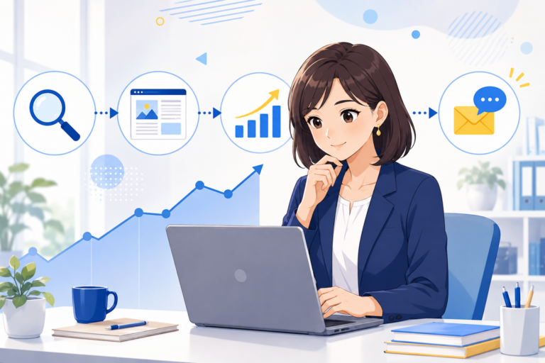 SEO集客の手順とKPIを確認する企業のWeb担当者