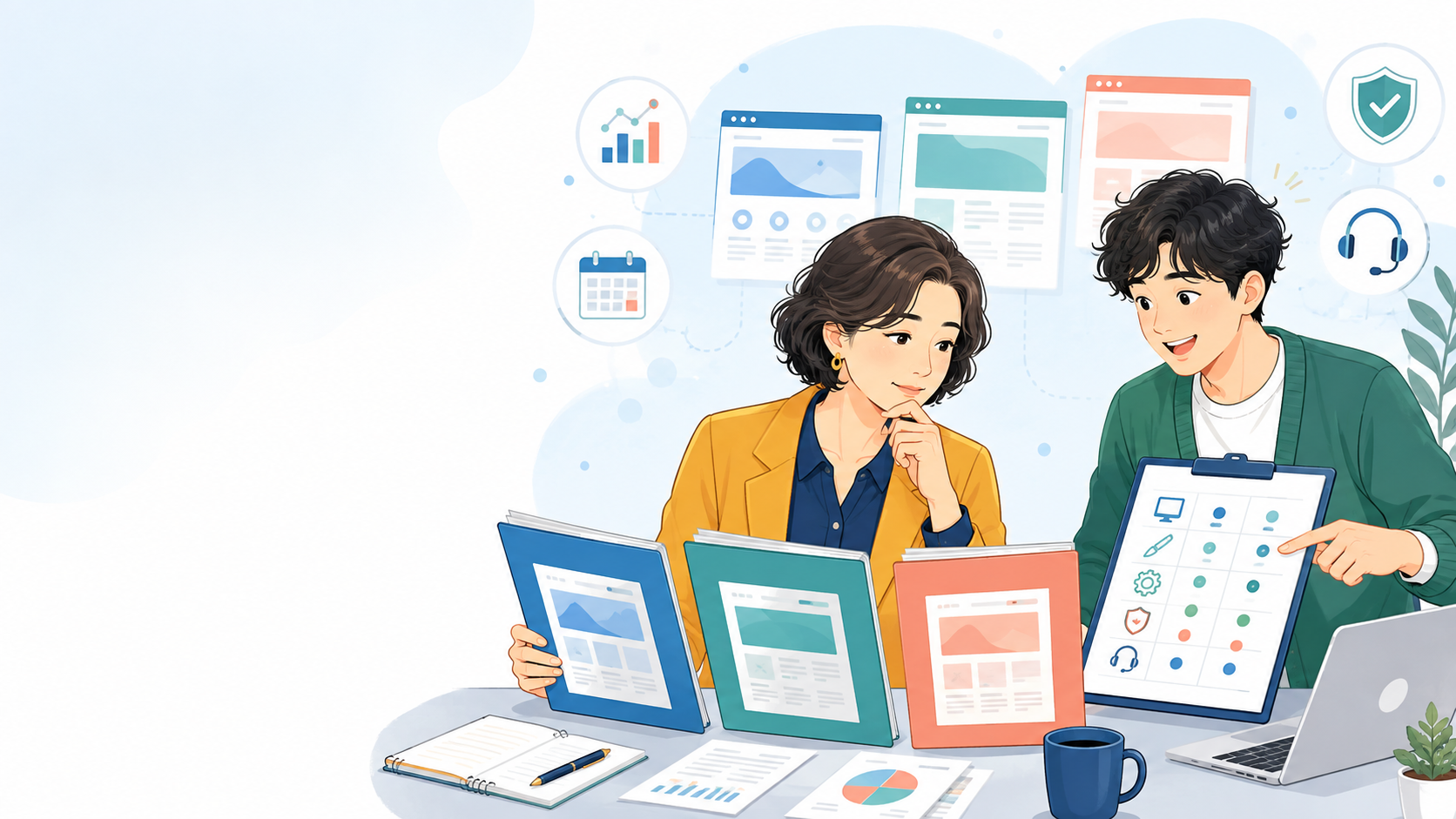 3社の提案を比較してホームページ制作会社を選ぶWeb担当者