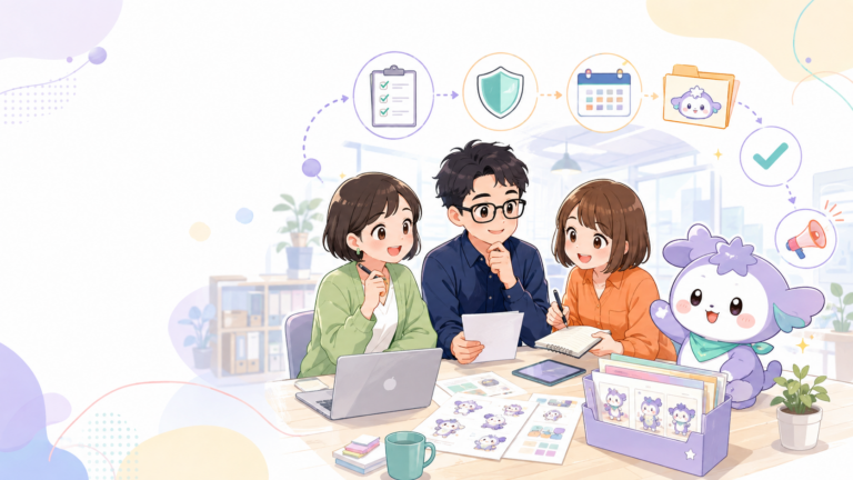 キャラクターIP事務局としてマスコットの権利や運用を管理するチーム