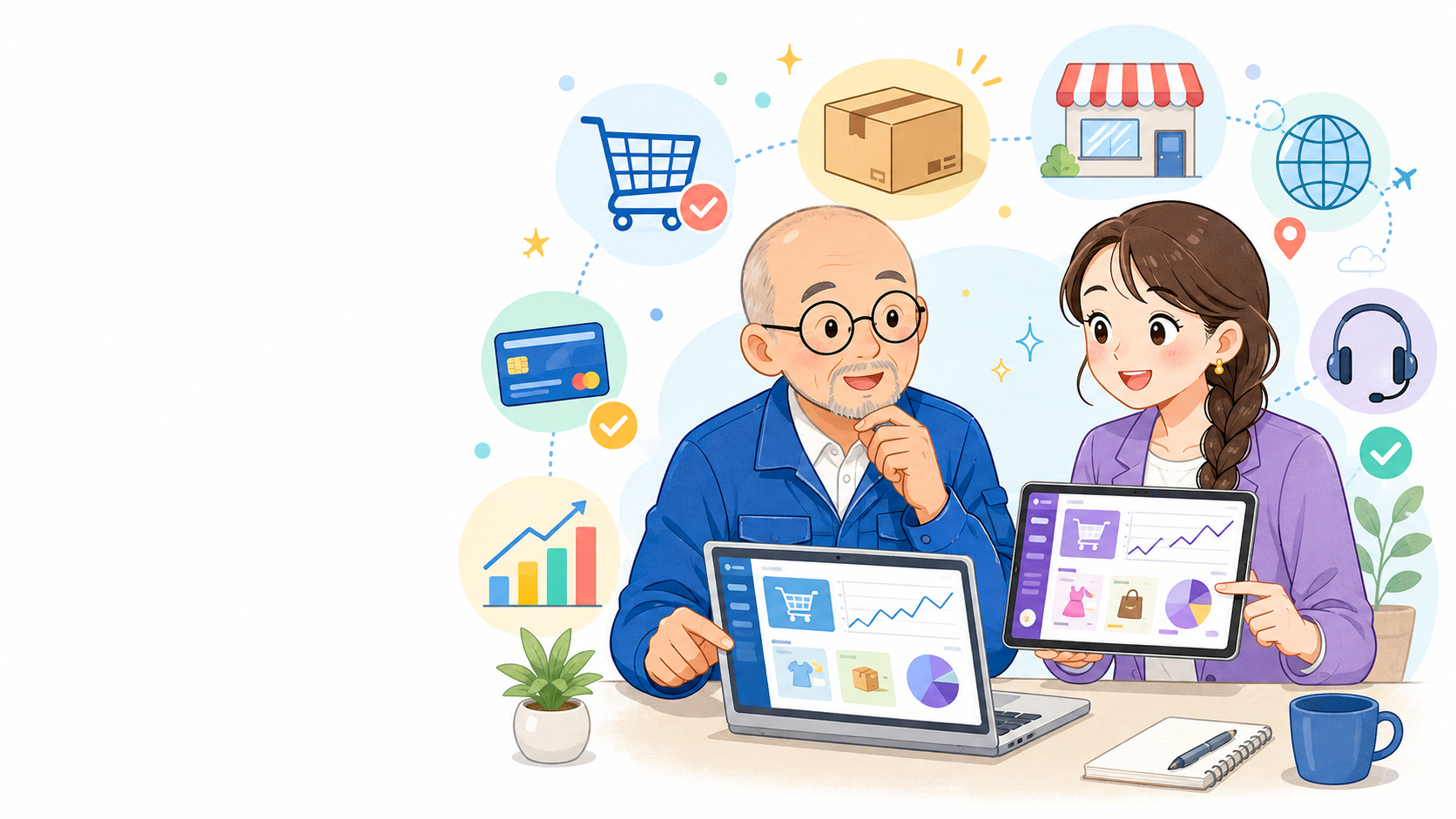 Shopifyとmakeshopの料金や機能を比較するEC担当者
