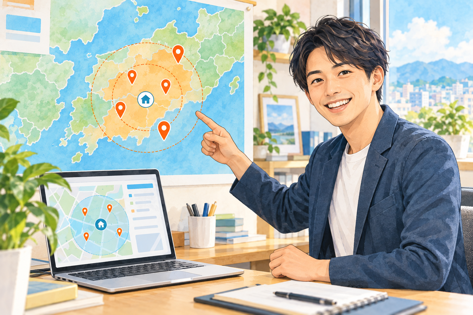 Googleビジネスプロフィールのサービス提供地域を地図で設定する事業者