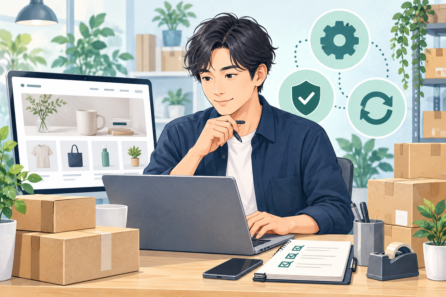 Shopifyストアの保守運用と更新作業を確認するEC担当者
