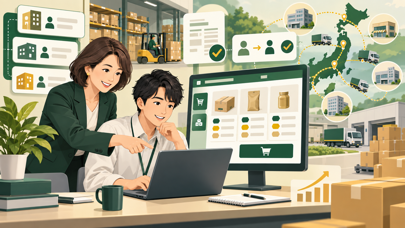 法人顧客の価格・在庫・注文を管理するBtoB EC担当者