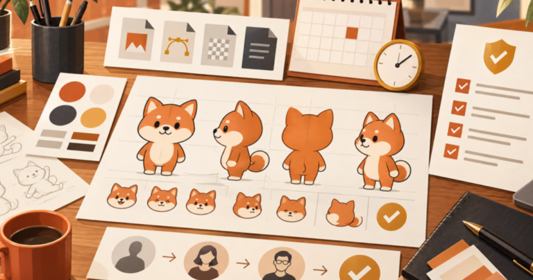 キャラクター制作の発注書の作り方｜依頼内容・納品・著作権の確認項目