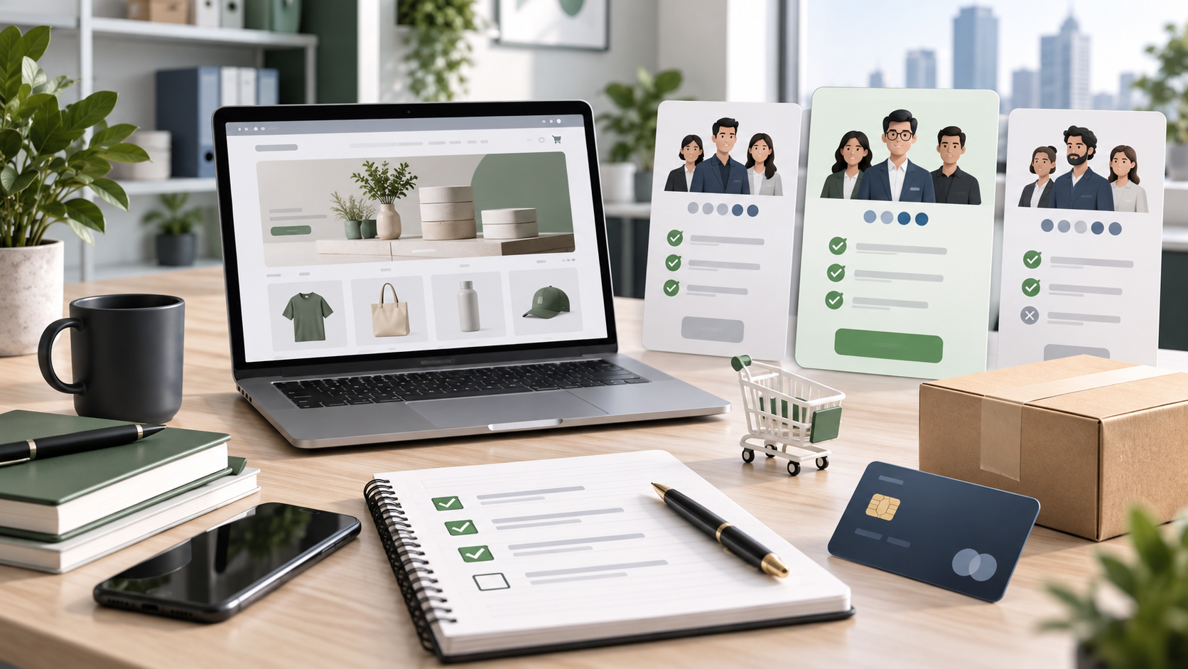 Shopify制作会社を実績やサポート体制で比較するイメージ